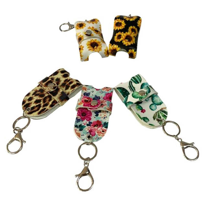 

1Set 30ml Refillable Bottles Travel Hand Sanitizer Bottles Cosmetic Container with Keychain Holder with Bottle Cover