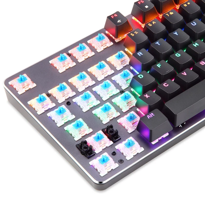 K73 USB механическая клавиатура 104 клавиш синий переключатель игровые клавиатуры для планшетного компьютера