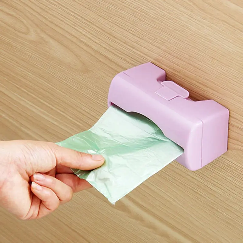 

2Pcs Colorful Wall-Mounted Garbage Bag Finishing Storage Box Kitchen Plastic Bag Extraction Box Organizer Storage Box