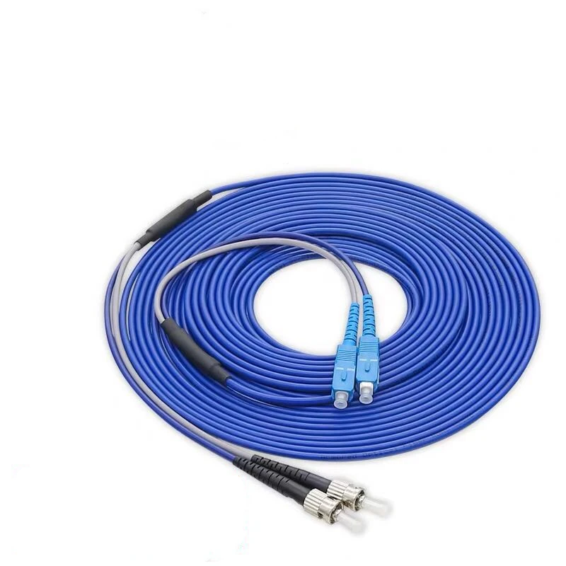 5PCS Armoured ST/UPC-FC/UPC Fiber Optic Patch Cord Jumper SM Optical Cable 3.0mm Fibra Optica FTTH Single Mode Duplex