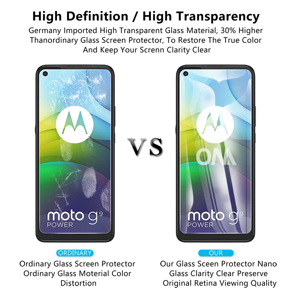 phone glass protector 3Pcs Tempered Glass For Motorola Moto G9 Power Glass Screen Protector Tempered Glass for Motorola Moto G9 Plus Protective Film best screen guard for mobile