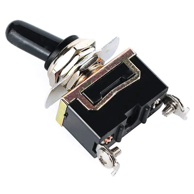 Сверхмощный клавишный тумблер 10A 125V SPST 2 Pin переключатель вкл/выкл металлическая