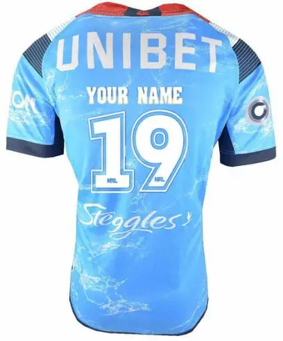 Print name number Сиднея петухи Регби Джерси Размер: S-3XL - Цвет: Print name number