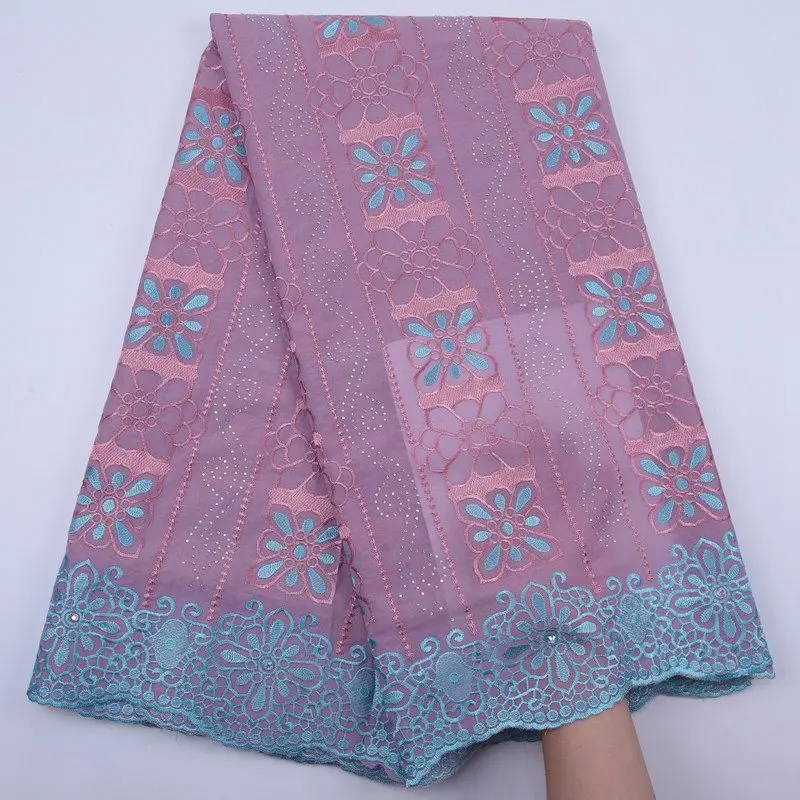 2019 Latest Onion Swiss Voile Lace Fabric 100% Cotton Embroidery High Quality African French Laces Fabrics 5 Yards S1756 | Дом и сад