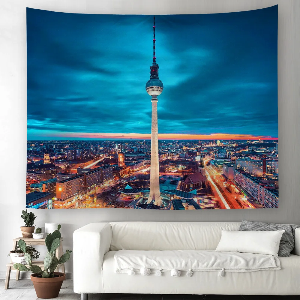 AliExpress/EBay/Hot Selling Digital Printing Home Tapestry/Wall Tapestry/Beach Towel City Series