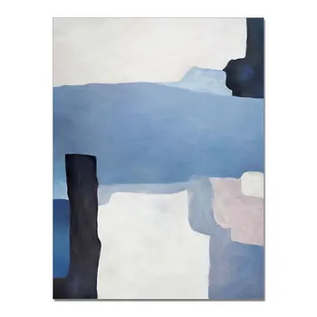 

30x40 Zx340 Blue Abstract Painting Canvas Art Picture for Home Decor