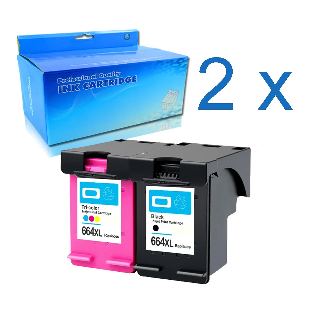 

2Pk Compatible for HP664 664XL Ink Cartridge for HP Deskjet 1115 2135 3635 2138 3636 3638 4535 4536 4538 4675 printer cartridges