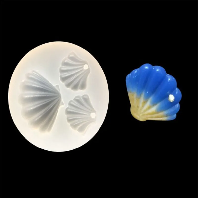 Белый Seashell Силиконовые формы для пирога украшения инструменты 3D помадка мыло форма для какинга украшения шоколадные конфеты форма для выпечки