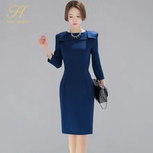H Han queen Ruffles элегантное облегающее платье-карандаш для женщин Осенняя офисная одежда OL облегающие платья миди длинные модные тонкие платья H Han queen Ruffles элегантное облегающее платье-карандаш для женщин Осенняя офисная одежда OL облегающие платья миди длинные модные тонкие платья