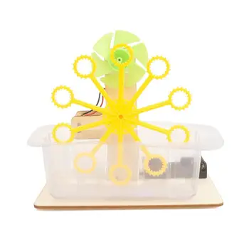 

Kuulee DIY Automatic Blowing Bubble Machine Science Small Production Science Kit Hand-assembled Toy