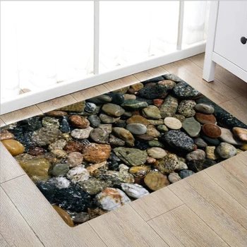 

The new stone anti-skid absorbent pad study foot pad insole 3D digital printing floor mat door mat kitchen carpet