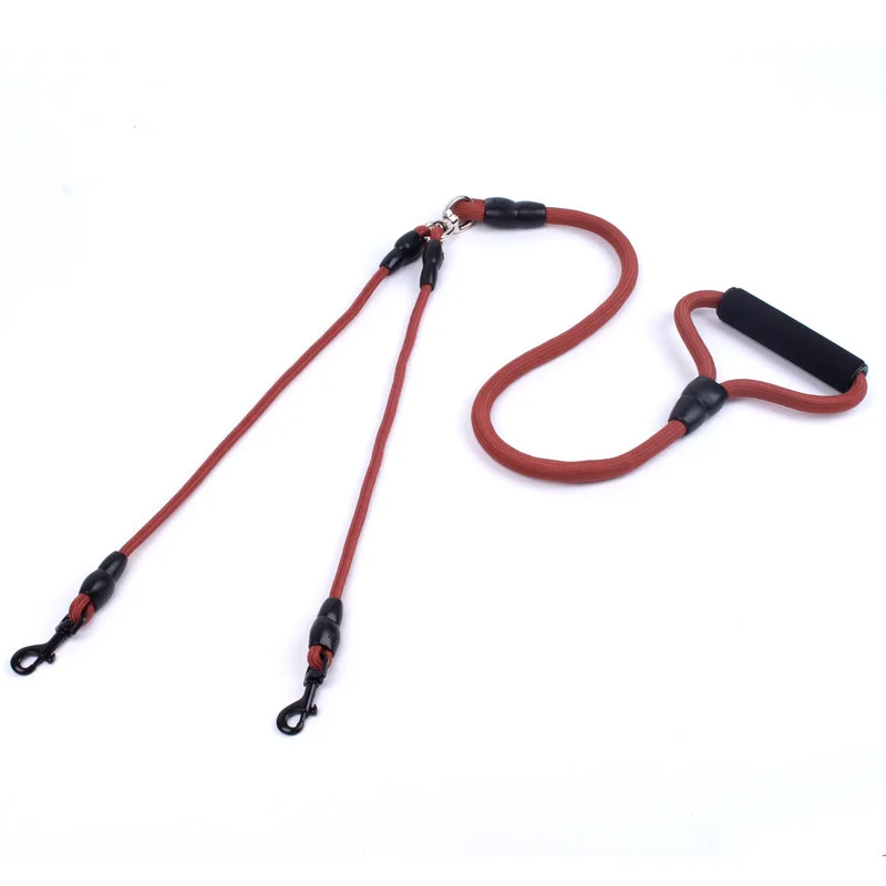

dog leash for two big dog strong 1.2cm diameter nylon dog leash Pet products hondenriem for 2 dogs
