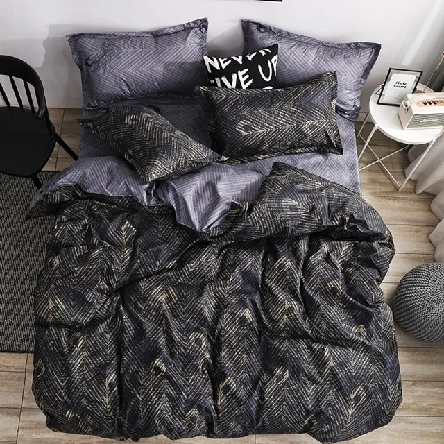 DarkGrey Sisher, современный геометрический пододеяльник, наборы, одиночный, двойной, королева, Королевский размер, плед, пододеяльник, набор, черный, ласточка, постельное белье, постельное белье - Цвет: DarkGrey