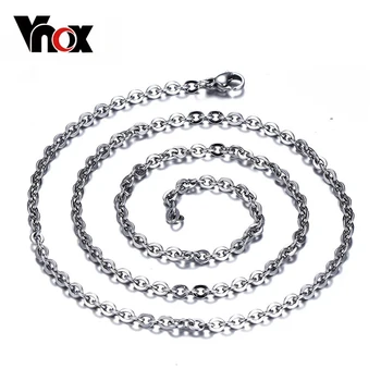 

Vnox 10pcs/lots Wholesale Cute O Chain Table Necklace 20/24inch Stainless Steel for Diy Pendant Accessories