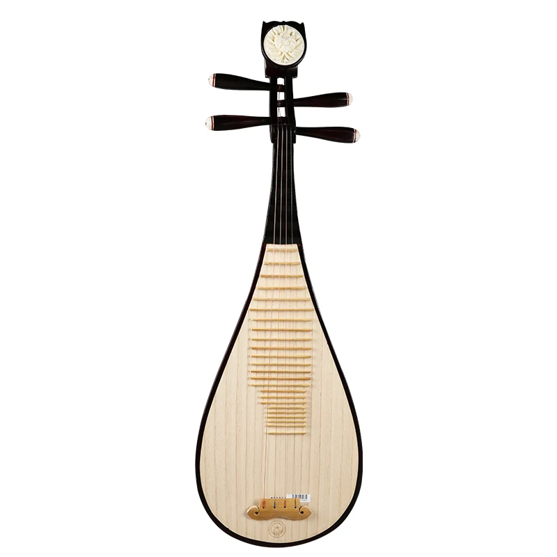 Color Wood Children's Pipa String Instrument For Beginners Sycamore Wood Panel Chinese Musical Instrument Pipa 2 Patterns