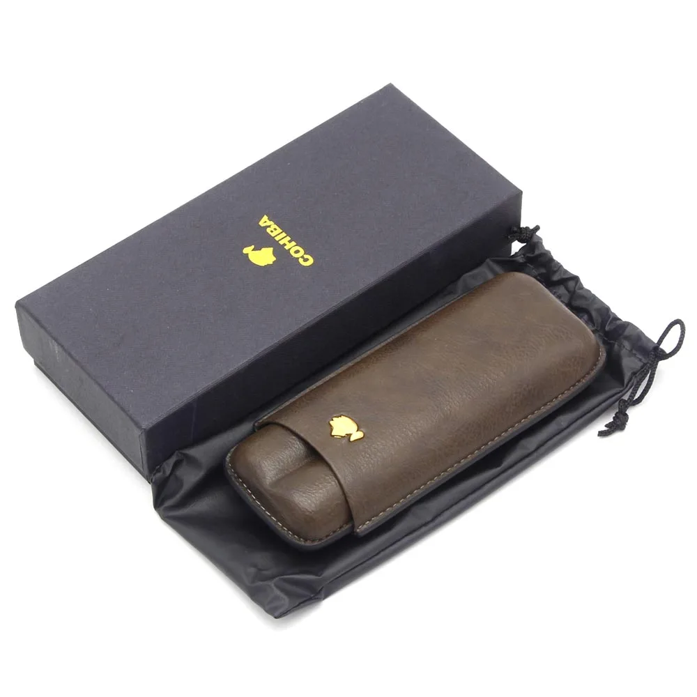 COHIBA дорожный увлажнитель для сигар чехол тканый узор сигарная коробка кожа портативные сигары аксессуары для хьюмидора с подарочной коробкой
