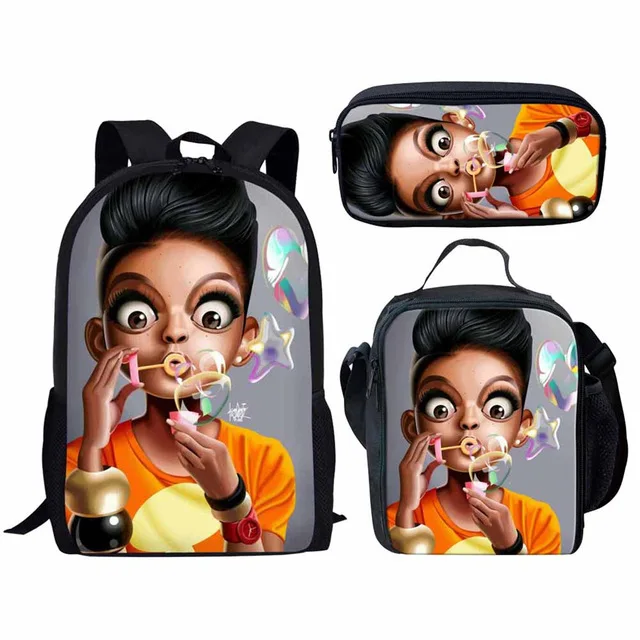 FORUDESIGNS/африканские женские школьные сумки для девочек, модные школьные сумки для подростков, 3 шт./компл., школьные сумки, функциональные Рюкзаки Mochilas - Цвет: YQ4644CGK