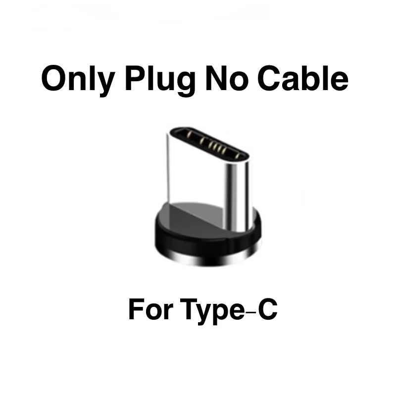 Only Plug For Type C Магнитный кабель USB для быстрой зарядки типа C, магнитный кабель Micro USB для зарядки и передачи данных для iPhone, huawei, Xiaomi, samsung, кабель - Цвет: Only Plug For Type C