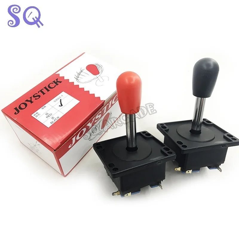 2pcs arcade stick copy sanwa oval top ball no led 30mm 52mm crystal topball for pandora game console joystick 2pcs/Lot Arcade game machine stick Red/Black bat top 2 4 8 way Spanish style joystick with microswitch