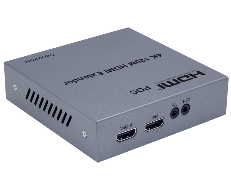 POC 4K HDMI удлинитель 120 м по RJ45 Ethernet Cat5e Cat6 один сетевой кабель удлинитель TX передатчик приемник ТВ петля-выход