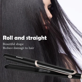 

Professional Hair Straightener Curler Hair Flat Iron Negative Ion Infrared Hair Straighting Curling Iron Corrugation LED Display