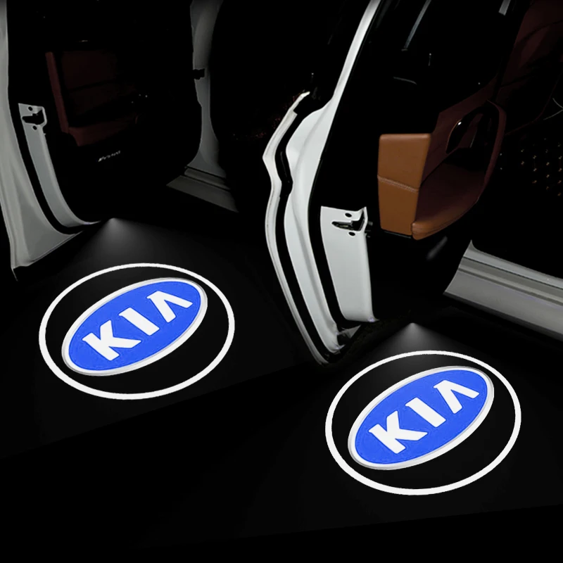1/2 шт. автомобильные огсветильник для двери беспроводная эмблема Shadow Light KIA K2 K3 K5