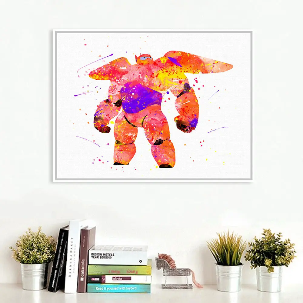 Canvas Painting Nordic Style Prints Cartoon Characte Home Decor Wall Art Modular Pictures Watercolor Minimalism Kids Room Poster | Дом и сад