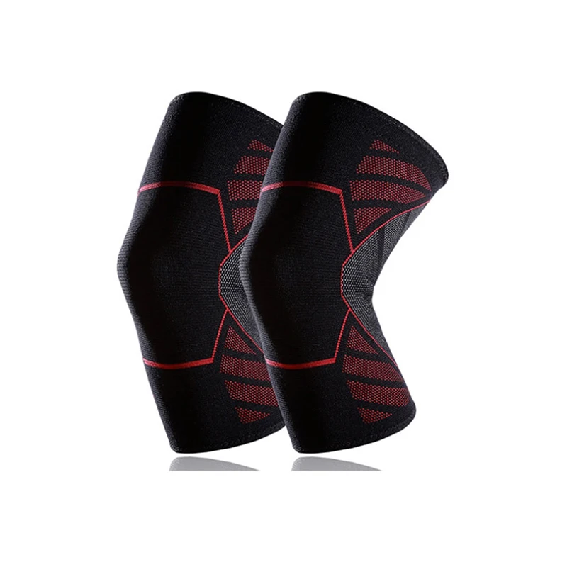 Single knee pads Одно колено рукав вязать Эластичный дышащий альпинизм фитнес колено рукав Баскетбол Футбол Защитный Колено рукав - Цвет: Single knee pads