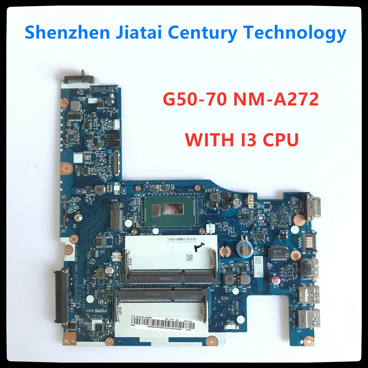 ACLU1 ACLU2 NM-A272 материнская плата для lenovo G50-70 Z50-70 G50-70M материнская плата для ноутбука I3 процессор протестирован