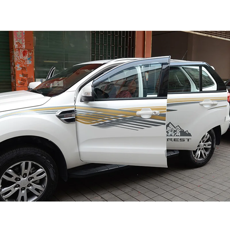 Car sticker Car side skirt applique Car body drawing Styling AutoDecal Car Side Stripes Car body drawing For Ford Everest