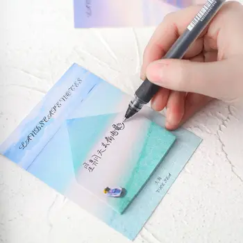 

10Pcs/Bag Portable Sticky Notes Memo With Natural Scenery Pattern For Reminding Plan Schedule Writing Supply