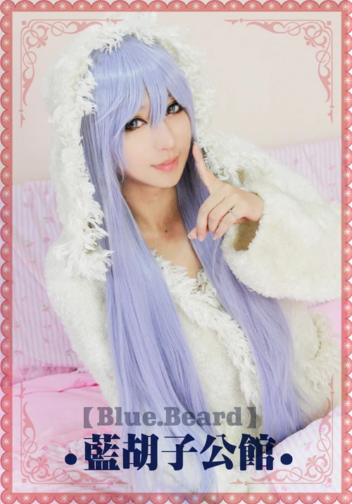 

TouHou Project Reisen Udongein Inaba Cosplay Wigs High-temperature Fiber Synthetic Hair Purple Long Straight Hair+free hair net