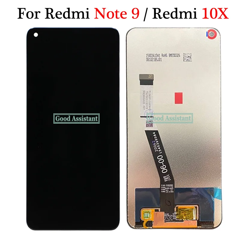 ЖК-дисплей 6 53 дюйма для Xiaomi Redmi Note 9 Замена сенсорного экрана с дигитайзером в