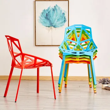 

Modern Creative PP Plastic Hollow Chairs Dining Chairs for Dining Rooms Restaurant Furniture Living Room Kitchen Dining Chairs