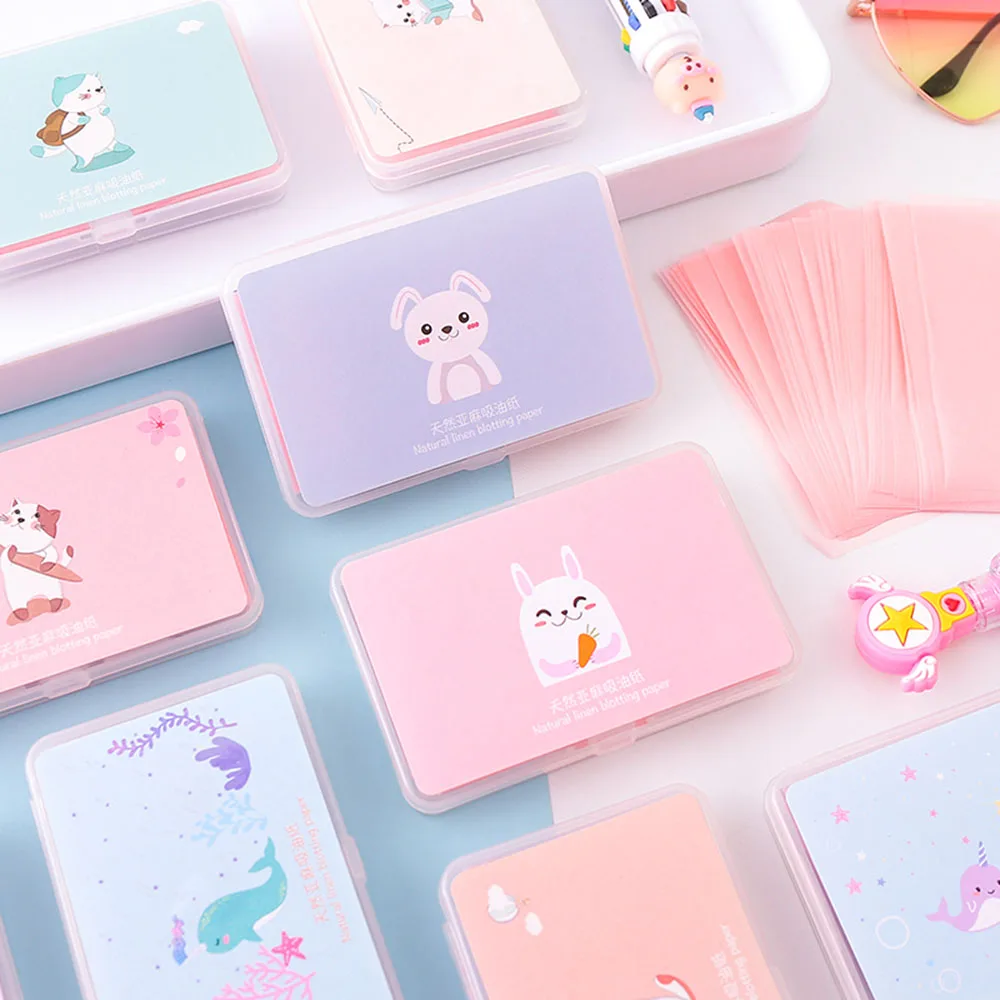 150 шт./кор. маслопоглощающая бумага Kawaii милый макияж очищающая лицо увлажняющая