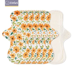 Elinfant – coussinets menstruels en Fiber de bambou 5 pièces/ensemble, imperméables et lavables, protège culotte, serviettes hygiéniques réutilisables 