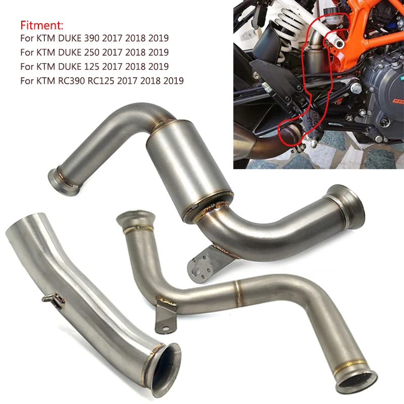 Выхлопной глушитель для мотоцикла DUKE 390 KTM 250 200 125 RC390 2017 2018 2019 устраняющий среднюю