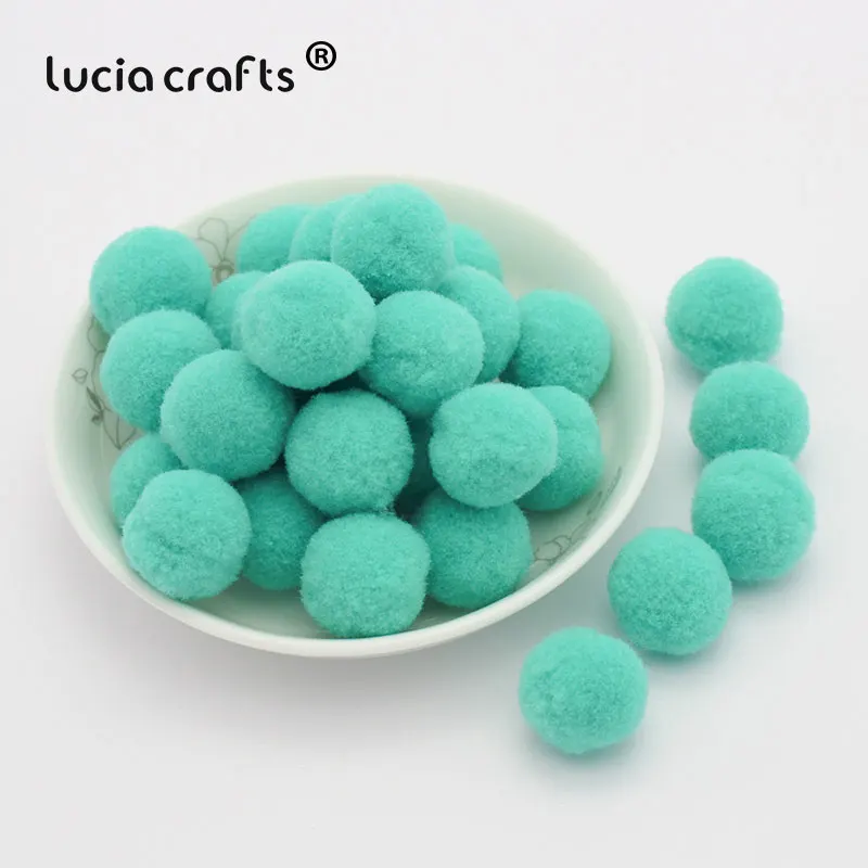 Color 4 288pcs Lucia crafts 288 шт./лот 10 мм Разноцветные помпоны мягкие шарики-Помпоны DIY Швейные Свадебные Скрапбукинг Аксессуары для декора K0405 - Цвет: Color 4 288pcs