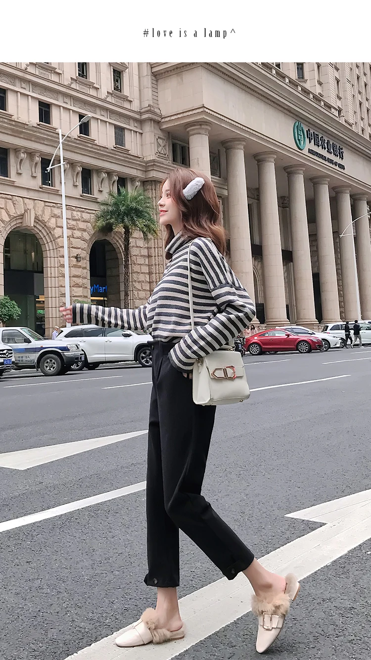 Jielur черные осенние штаны для женщин одноцветные с высокой талией Pantalones De Mujer новинка зимние брюки для женщин облегающие с эластичной талией