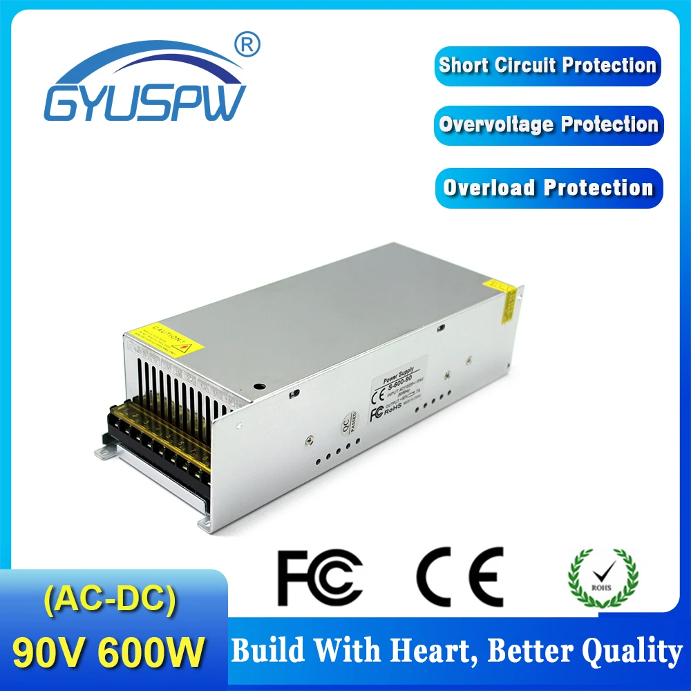 Adjustable Power Supply Switching DC 90V 6.7A 600W Driver Transformer 220V AC to DC90V SMPS for Industry Mechanical Equipment |