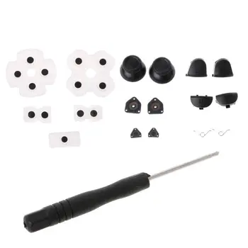 

1 Set Trigger Button Spring Joystick Conductive Rubber Screwdriver For PS4 Controller