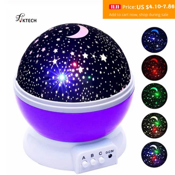 

LED Rotating Night Light Projector Starry Sky Star Master Children Kids Sleep Romantic LED USB Projector Lamp Christmas Gifts