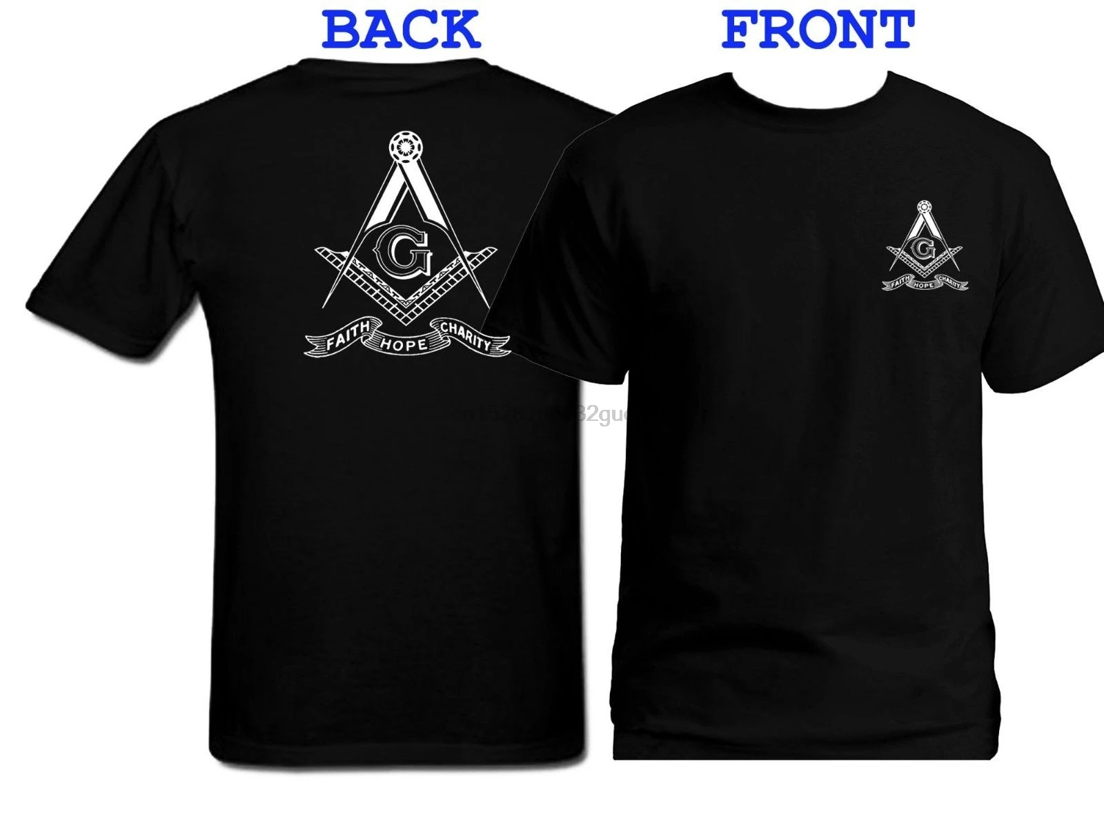 Masonic Freemasons футболка с квадратным принтом надписью Faith Hope лицевой стороной крутая
