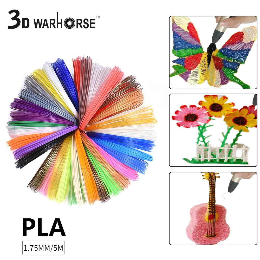 

AW Plastic for 3d Pen 1.75mm 3D pen refill filament with 100m ABS/PLA for option 20 color*5 meters per bag include Glow пластик