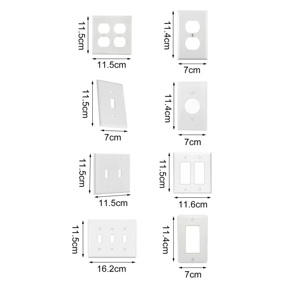 Switch Covers Socket Plate Hard Heat Resistant US Standard Wall Switch Receptacle Multi Style Outlet Covers