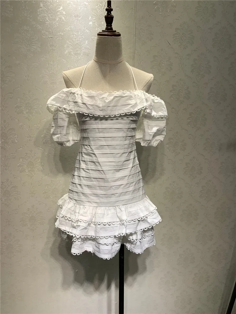 Подиумное дизайнерское платье, женское летнее сексуальное платье без бретелек с цветочным принтом, кружевное лоскутное платье Mni