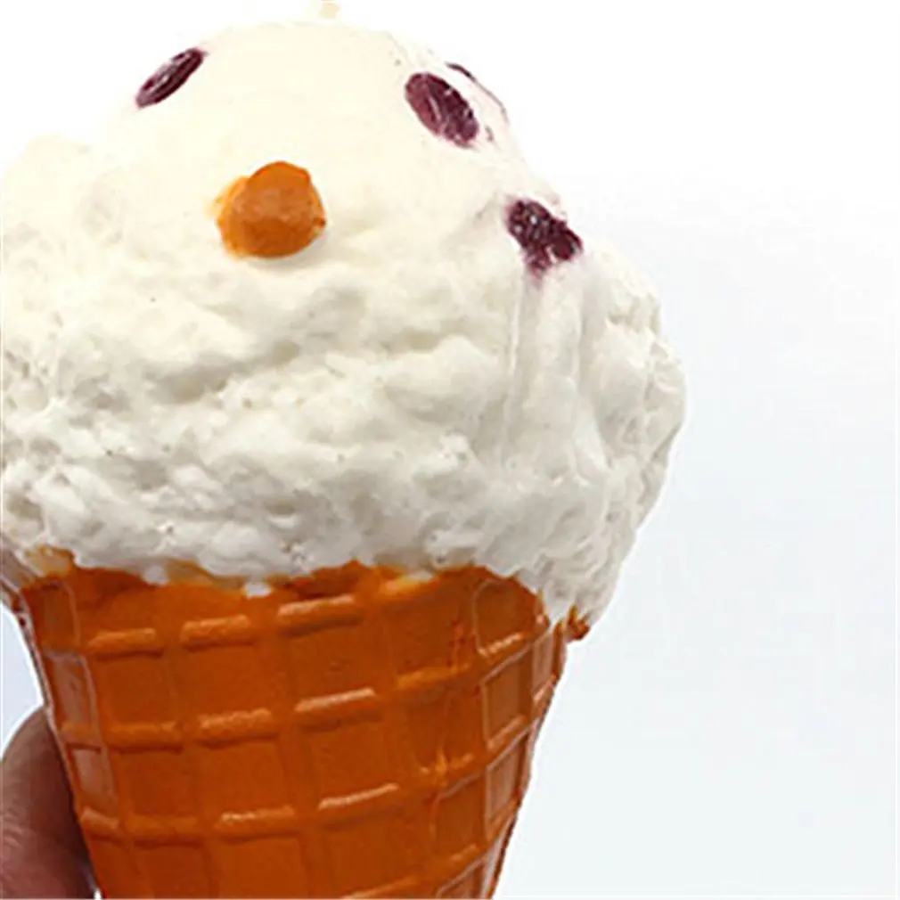 Colorful Squishy Slow Rising Flavored Cream Coloured Ice Cream PU Squeeze Toy Stress Reliever for Children Adults gifts
