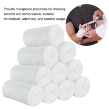 10pcs/pack First Aid Disposable Fixation Nursing for Medical Gauze Breathable Bandage Roll Tear Resistant Health Care Knee Mesh
