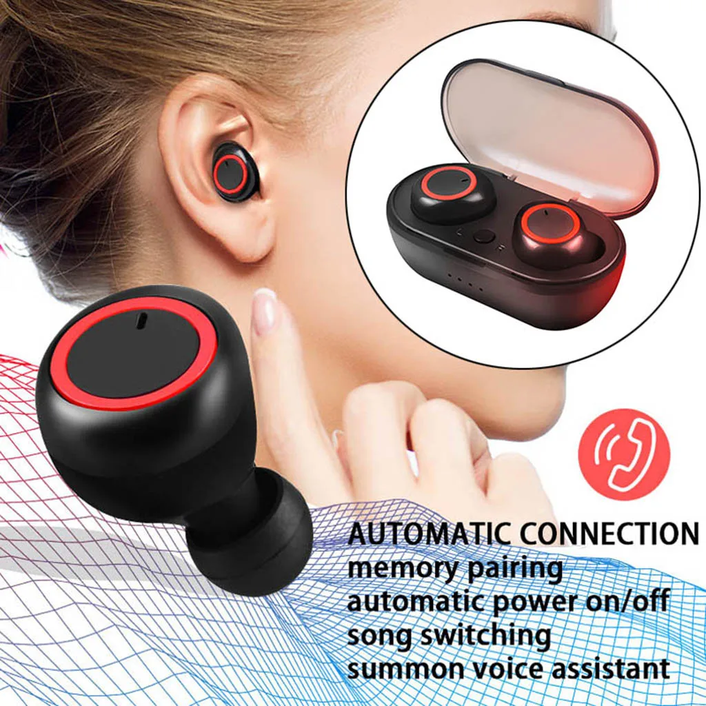 TWS Bluetooth Earphones HD Stereo Wireless Headphones Noise Cancelling Gaming Headset Wireless Bluetooth 5.0 Earphones 2019 New
