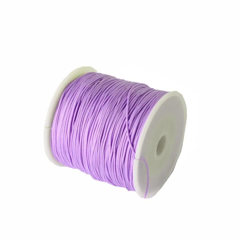 Lilac 0,5 мм 0,8 мм нейлоновые нити шнуры для самостоятельного изготовления ювелирных изделий Аксессуары ожерелье браслет, черный красный белый синий F65 - Цвет: Lilac